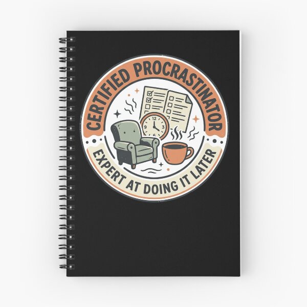Item preview, Certified Procrastinator Expert At Doing It Later Funny Retro Badge Art designed and sold by mood-draftsman.