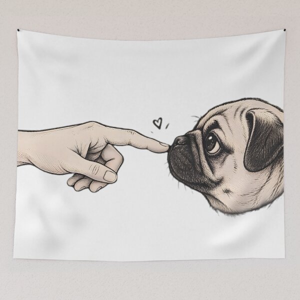 Item preview, Friends Forever Pug designed and sold by Petsthetic.