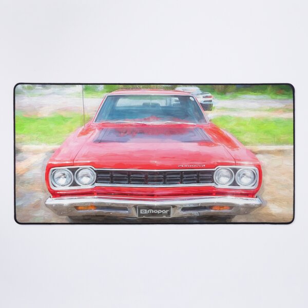 Item preview, 1968 Red Plymouth Satellite Sports Coupe Road Runner Muscle Car Art designed and sold by RichFrancoCars.