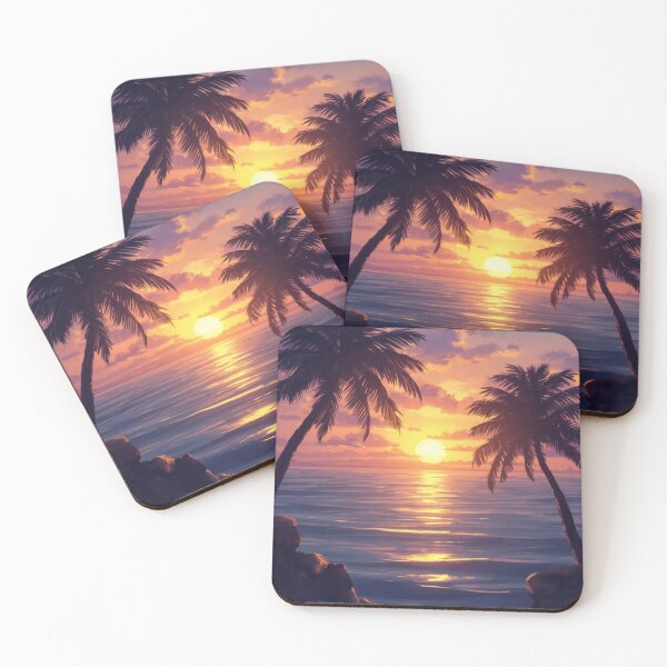 Artikelvorschau, Sunset Palm Trees entworfen und verkauft von ZrnzoDesign.