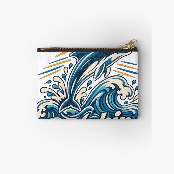 Item preview, Dolphins Ride the Waves T-Shirt | Vintage Retro Surf Design | Ocean Sunset Beach Tee designed and sold by ElegantPeople.