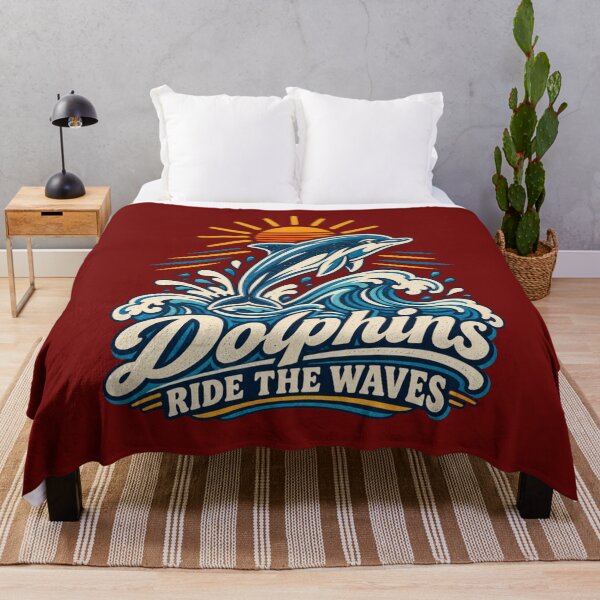 Item preview, Dolphins Ride the Waves T-Shirt | Vintage Retro Surf Design | Ocean Sunset Beach Tee designed and sold by ElegantPeople.