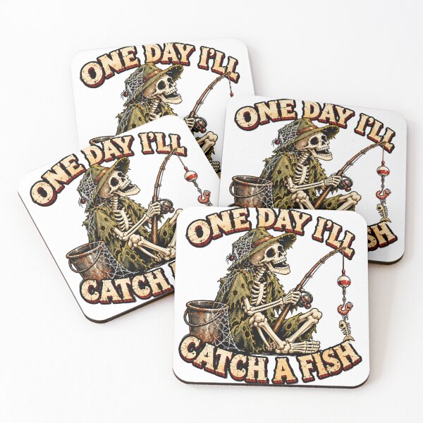 Item preview, Funny Skeleton Fishing Vintage Design designed and sold by Fishing iq.