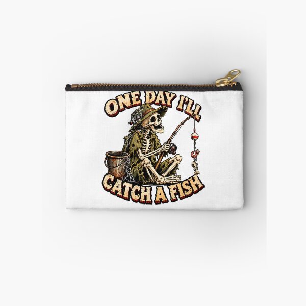 Item preview, Funny Skeleton Fishing Vintage Design designed and sold by Fishing iq.