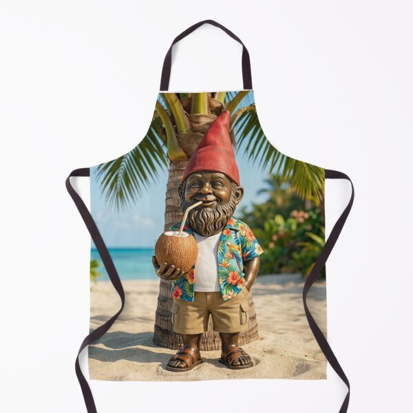 Item preview, Gnome With Coconut Art Print – Beach Vacation Gift, Poland Travel Decor designed and sold by Purrfecta.