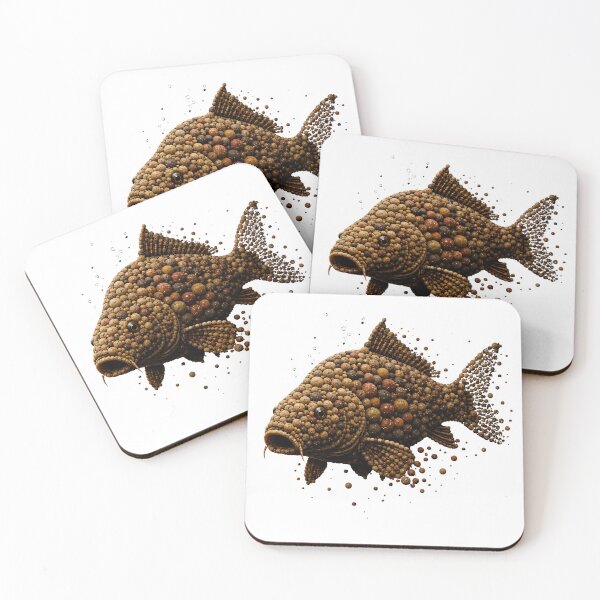Item preview, Carp Made of Boilies | Carp Fishing Art designed and sold by Fishing iq.