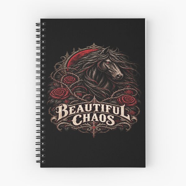 Item preview, Beautiful Chaos Gothic Horse – Dark Fantasy Black Horse & Crimson Roses designed and sold by TheInkRaven.