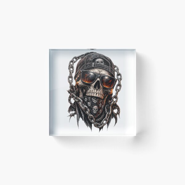 Item preview, CHAINED OUTLAW SKULL  designed and sold by ekemarket.