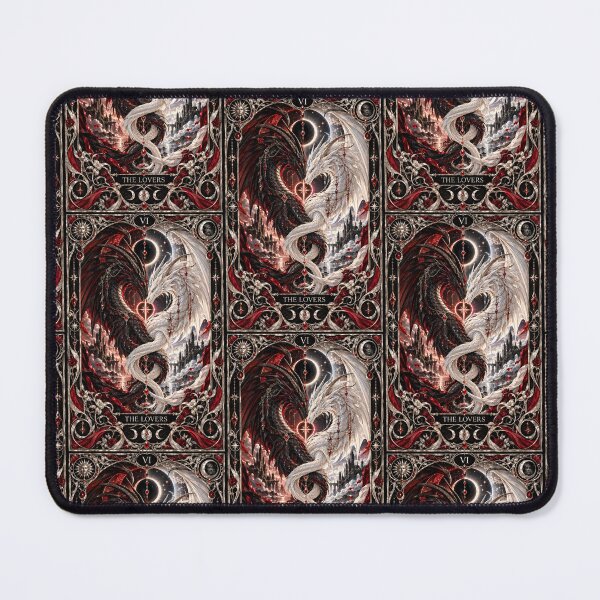 Item preview, The lovers tarot card, as dragons designed and sold by saranagliccuris.