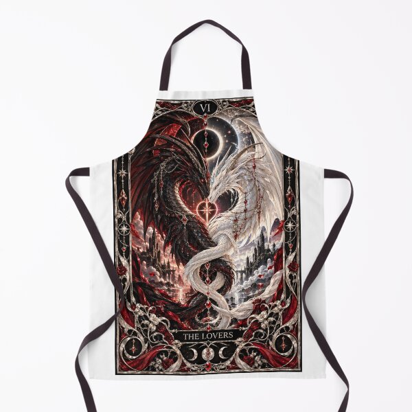 Item preview, The lovers tarot card, as dragons designed and sold by saranagliccuris.