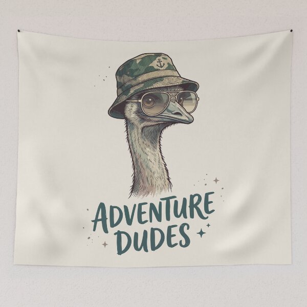 Item preview, Adventure Dudes Ostrich Bucket Hat Sunglasses Art designed and sold by Amir Faysal.
