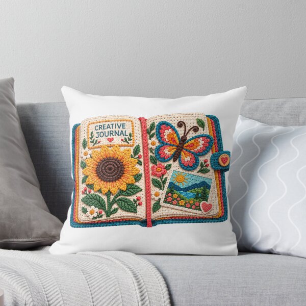 Item preview, Crochet Creative Journal – Sunflower Butterfly Fibre Art designed and sold by Digital Culture Studio.