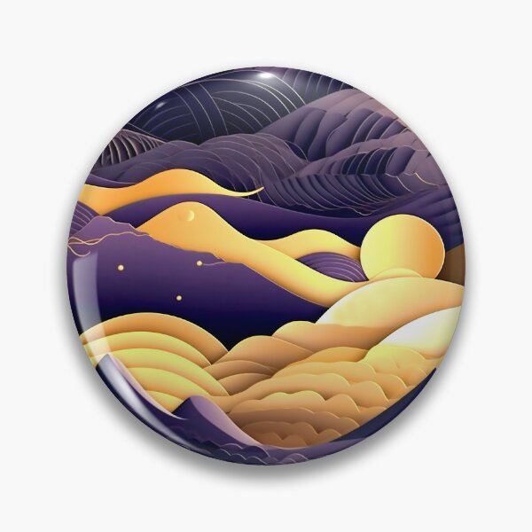 Item preview, Modern Decorative Purple Mountains And Golden Sun Abstract  designed and sold by DEC02.