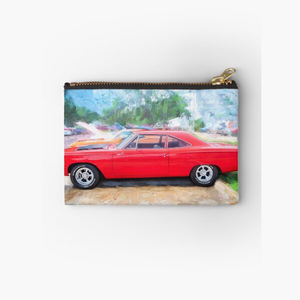 Item preview,  1968 Red Plymouth Satellite Sports Coupe Road Runner Muscle Car Art  designed and sold by RichFrancoCars.