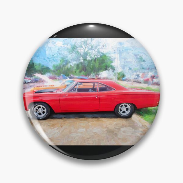 Item preview,  1968 Red Plymouth Satellite Sports Coupe Road Runner Muscle Car Art  designed and sold by RichFrancoCars.