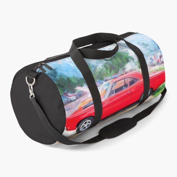 Item preview,  1968 Red Plymouth Satellite Sports Coupe Road Runner Muscle Car Art  designed and sold by RichFrancoCars.
