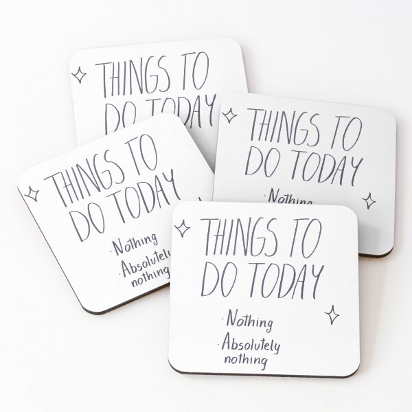 Item preview, Things To Do Today Nothing Typographic Poster Aesthetic designed and sold by ElizabethCoelho.