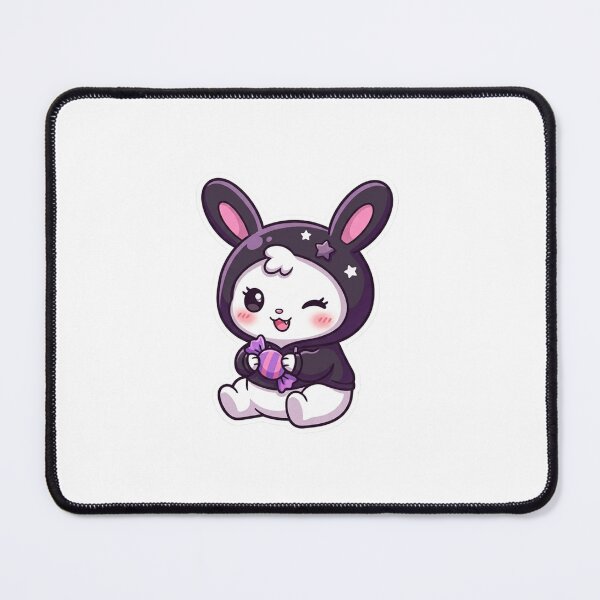 Item preview, Cute Chibi Bunny in Purple Hoodie Sticker designed and sold by DreamArtis.