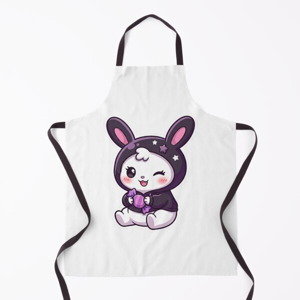 Item preview, Cute Chibi Bunny in Purple Hoodie Sticker designed and sold by DreamArtis.