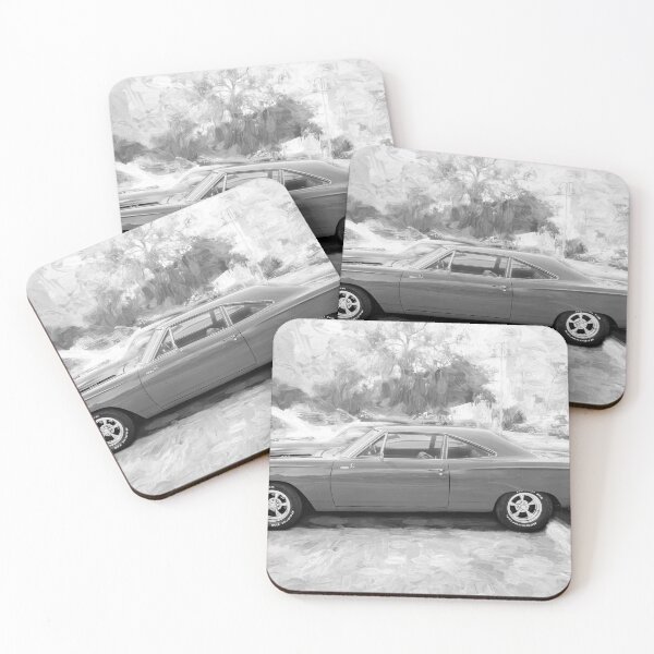 Item preview, 1968 Red Plymouth Satellite Sports Coupe Road Runner Muscle Car Art designed and sold by RichFrancoCars.