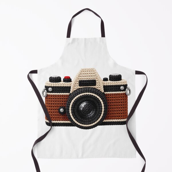 Item preview, Crochet Vintage Camera – Retro Photography Fibre Art designed and sold by Digital Culture Studio.