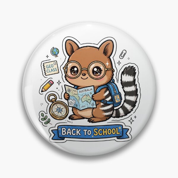 Item preview, Kawaii Numbat Back To School Geography designed and sold by Wildlife-Walk.