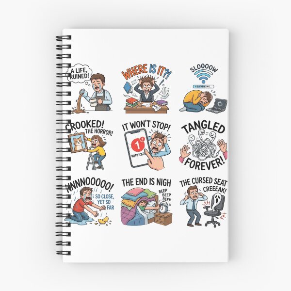Item preview, Daily Micro Frustrations Relatable Adulting Struggle Sticker Sheet designed and sold by mood-draftsman.