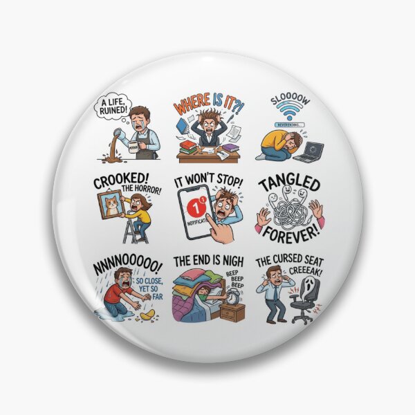 Item preview, Daily Micro Frustrations Relatable Adulting Struggle Sticker Sheet designed and sold by mood-draftsman.