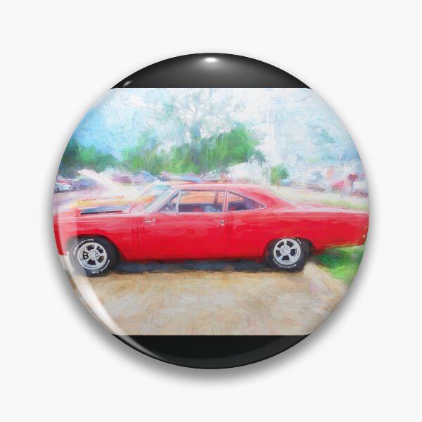 Item preview,  1968 Red Plymouth Satellite Sports Coupe Road Runner Muscle Car Art  designed and sold by RichFrancoCars.
