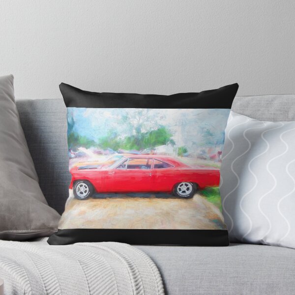Item preview,  1968 Red Plymouth Satellite Sports Coupe Road Runner Muscle Car Art  designed and sold by RichFrancoCars.