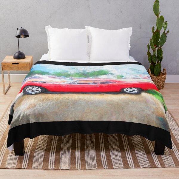 Item preview, 1968 Red Plymouth Satellite Sports Coupe Road Runner Muscle Car Art designed and sold by RichFrancoCars.