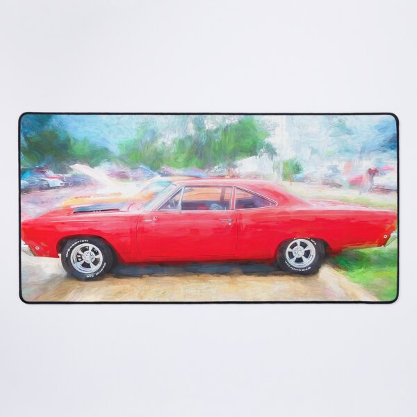 Item preview, 1968 Red Plymouth Satellite Sports Coupe Road Runner Muscle Car Art designed and sold by RichFrancoCars.
