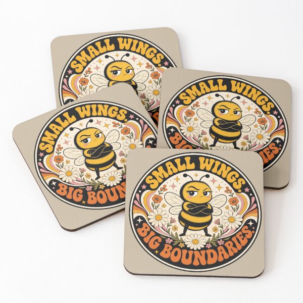 Item preview, Small Wings Big Boundaries - Sassy Retro Bee designed and sold by Graphic Vibe Designs.