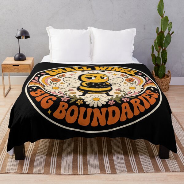 Item preview, Small Wings Big Boundaries - Sassy Retro Bee designed and sold by Graphic Vibe Designs.