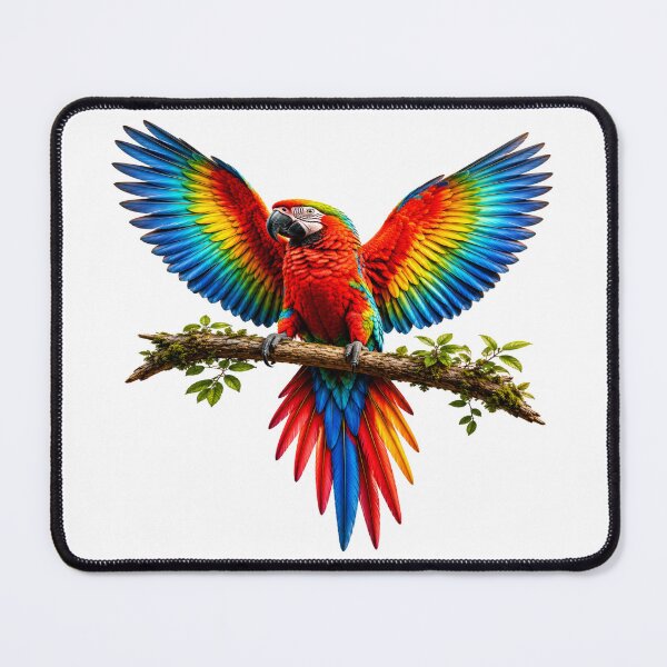 Item preview, Vibrant Scarlet Macaw Parrot with Colorful Wings designed and sold by alizo74.