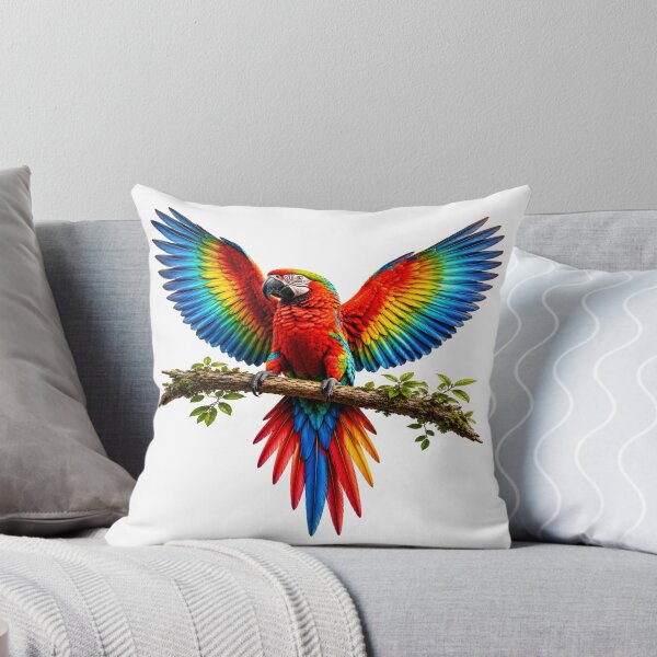 Item preview, Vibrant Scarlet Macaw Parrot with Colorful Wings designed and sold by alizo74.