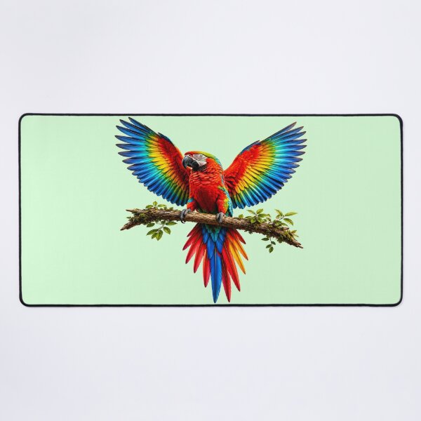 Item preview, Vibrant Scarlet Macaw Parrot with Colorful Wings designed and sold by alizo74.