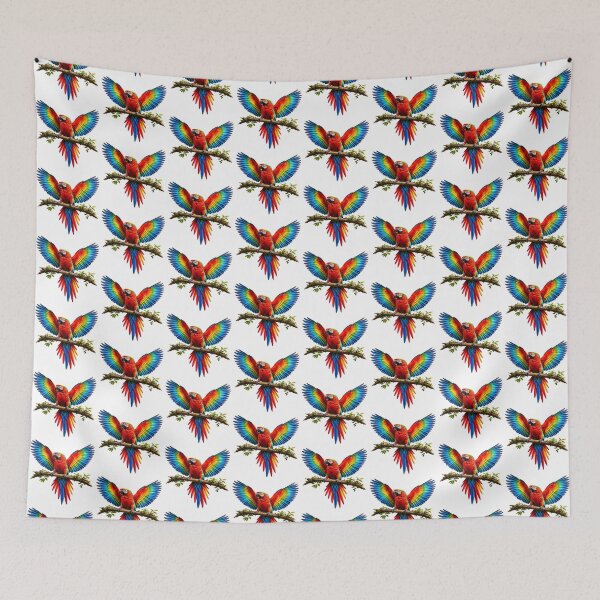 Item preview, Vibrant Scarlet Macaw Parrot with Colorful Wings designed and sold by alizo74.