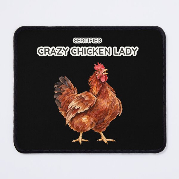 Item preview, Certified Crazy Chicken Lady Funny Watercolor Farm Art designed and sold by Ela-graphicwiz.