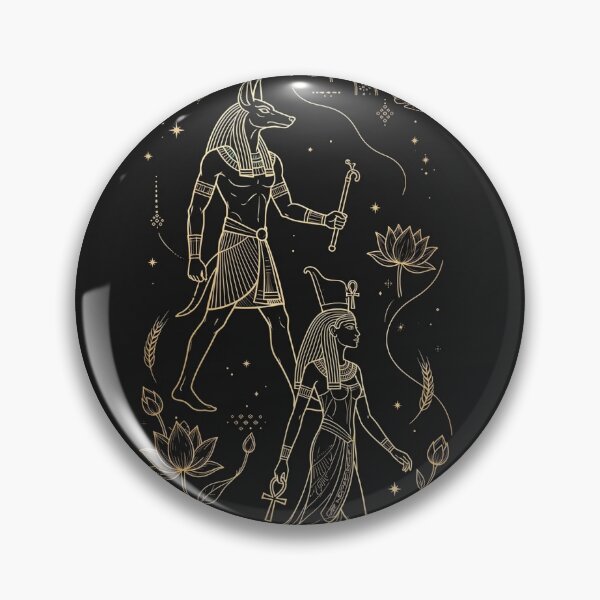 Item preview, Anubis & Egyptian Queen • Lotus Flowers • Celestial Stars • Luxury Black & Gold Aesthetic designed and sold by HoMya.