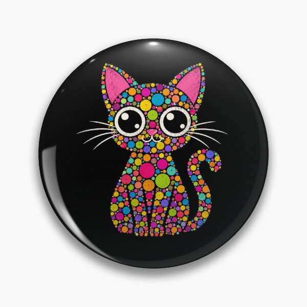 Item preview, Colorful Retro Cat Polka Dot designed and sold by Moizento.