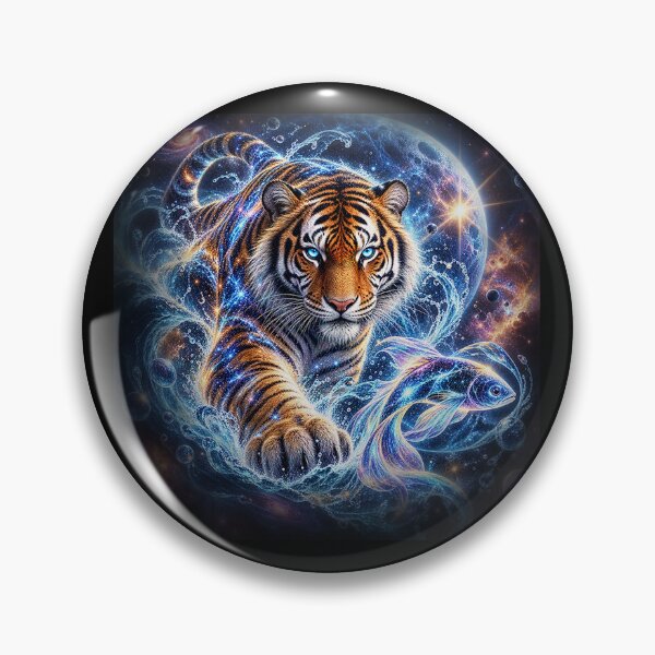 Item preview, Cosmic Ocean Tiger – Mystical Wildlife Fantasy designed and sold by TroviTutto.