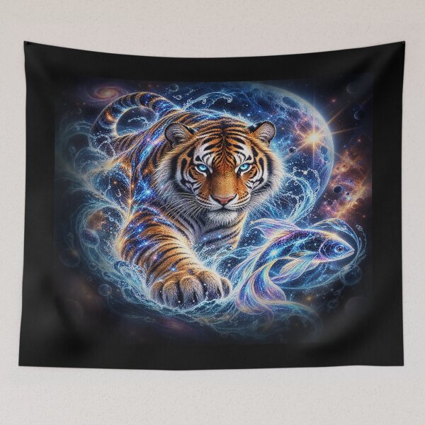 Item preview, Cosmic Ocean Tiger – Mystical Wildlife Fantasy designed and sold by TroviTutto.