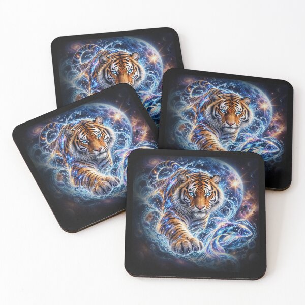 Item preview, Cosmic Ocean Tiger – Mystical Wildlife Fantasy designed and sold by TroviTutto.