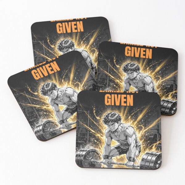 Item preview, Earned Not Given: Anime Deadlift Power-Up Art designed and sold by Tonioverse.