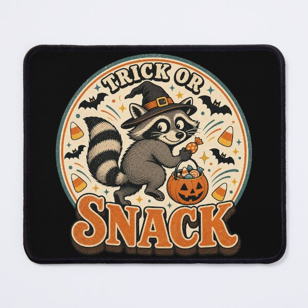 Item preview, Trick Or Snack - Retro Halloween Raccoon designed and sold by Graphic Vibe Designs.