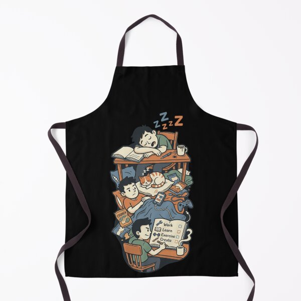 Item preview, Daily Procrastination Cycle Work Learn Exercise Create Funny Art designed and sold by mood-draftsman.
