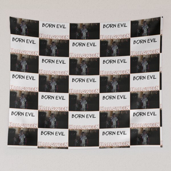Item preview, Born Evil (Black Text with Halloween Franchise Logo) designed and sold by Atomic Mouth Designs.