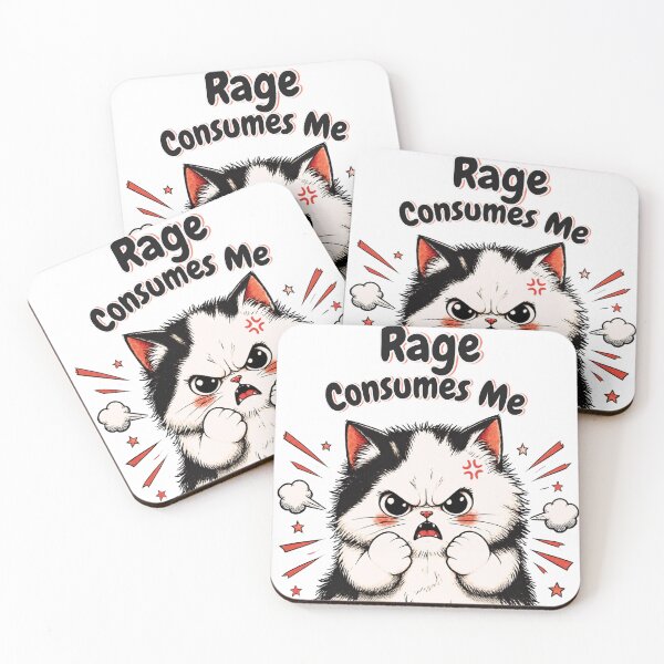 Item preview, Cute Cat Rage Consumes Me designed and sold by 21degrees-club.