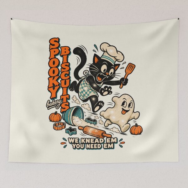 Item preview, Meowloween Bakery Black Cat Chef designed and sold by AmiGraph.